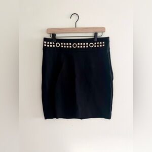 Black Studded Women's Skirt